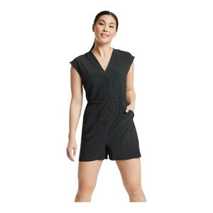 Athleta Green Sleeveless V-Neck Jumpsuit